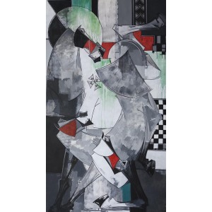 Ashkal, 48 x 84 Inch, Acrylic on Canvas, Figurative Painting, AC-ASH-326 Ashkal, 48 x 84 Inch, Acrylic on Canvas, Figurative Painting, AC-ASH-326